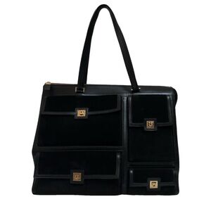 Ferragamo Black Designer Tote Bag
